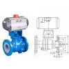 衬氟气动球阀Q641FS 气动法兰球阀
